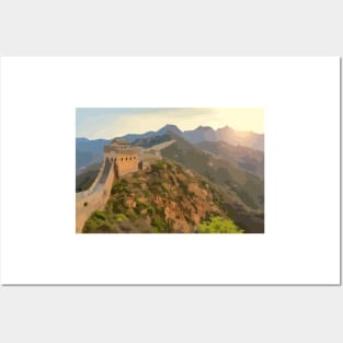 Great Wall of China Painting Posters and Art